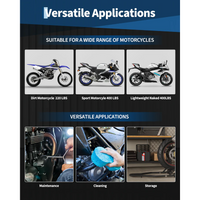 Garvee Soporte Elevador para Motocicleta 408 kg Capacidad Ajustable U+L Acero Resistente con Rodillos para Taller y Mantenimiento