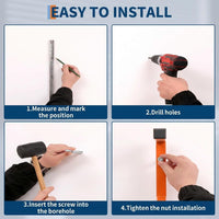 Garvee Estante Organizador para Madera de 3 Niveles Montaje en Pared Acero Resistente Capacidad 544 kg para Taller Garaje y Exterior Naranja y Negro