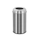 Garvee Bote De Basura Abierto 18.5 Gal/70 L Acero Inoxidable Con Cubeta Interior Removible Para Cocina Y Oficina Redondo Resistente - Plata