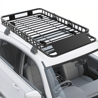 Garvee Portaequipajes Universal para Techo 163×99 cm Acero Resistente, Extensible, para SUVs y Camionetas, Negro, 91 kg Capacidad