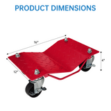 Garvee Carro de Ruedas para Auto 2722 kg con Ruedas Giratorias 360°, Acero Carbono, Placa Antideslizante, Juego de 4 para Talleres