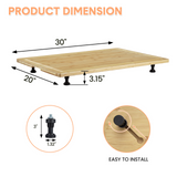 Garvee Tabla de Cortar y Cubierta para Estufa de Bambú con Patas Ajustables Ranuras para Jugos para Cocinas y Campers 76×51 cm - Color Primario