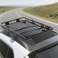 Garvee Portaequipajes Universal para Techo 163×99 cm Acero Resistente, Extensible, para SUVs y Camionetas, Negro, 91 kg Capacidad