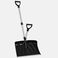 Garvee Pala de Nieve con Mango en D, Hoja 46×33 cm de Aluminio Ligera y Duradera, Empuñadura Ergonómica, Ideal para Entrada, Patio y Jardín