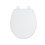 Garvee Asiento De Inodoro Redondo Con Tapa De Cierre Lento, Bisagras De Liberación Rápida, Plástico Resistente, Baños Hogareños, Blanco