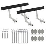 Garvee Set de 2 Guías para Remolque de Barcos de 152 cm, Litera Lateral Acolchada con Moqueta Náutica, Soportes de Acero Galvanizado para Carga de Lanchas - Blanco