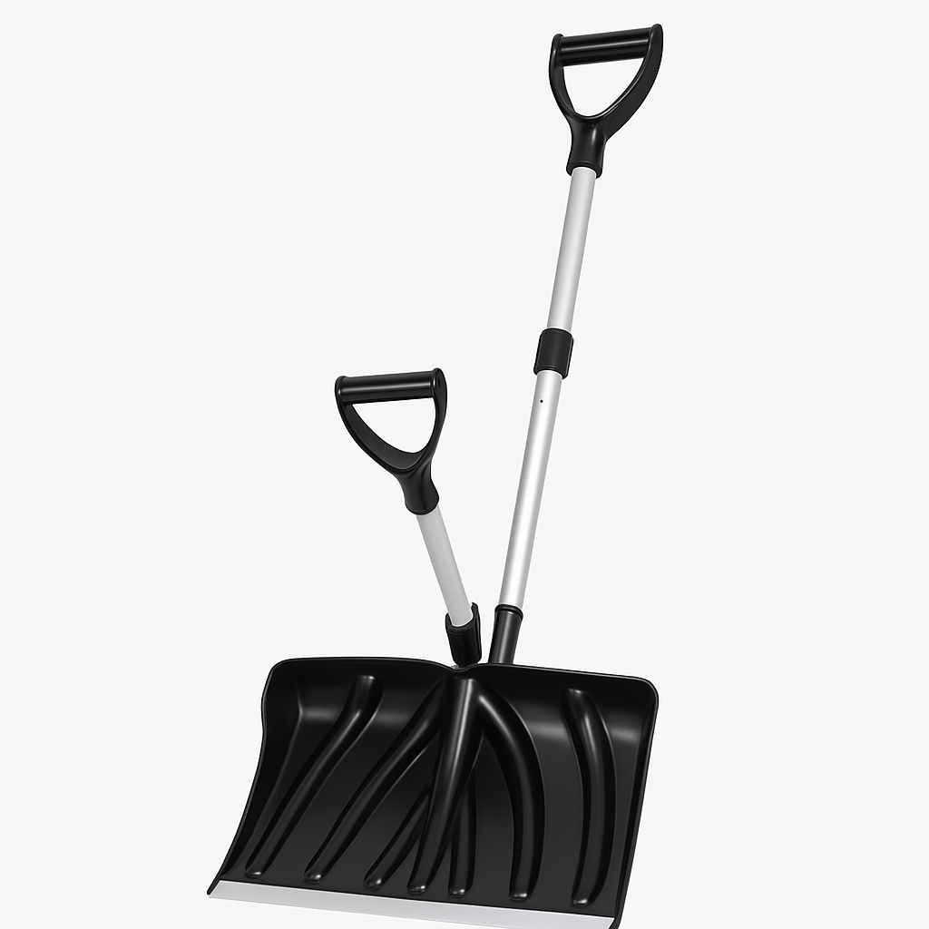 Garvee Pala de Nieve con Mango en D, Hoja 45×32 cm de Aluminio Ligera y Duradera, Empuñadura Ergonómica, Ideal para Entrada, Patio y Jardín