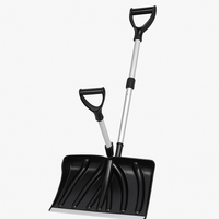 Garvee Pala de Nieve con Mango en D, Hoja 45×32 cm de Aluminio Ligera y Duradera, Empuñadura Ergonómica, Ideal para Entrada, Patio y Jardín