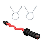 Garvee Barra olímpica EZ Curl 119.38cm 226.8kg capacidad, acero aleado, mangas de cobre giratorias, gimnasio en casa