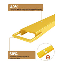 Garvee Extensiones para Horquillas de Montacargas 182.8cm 2495 KG Acero Q345 5mm de Grosor Ancho Interior 11.43cm Resistente Amarillo para Almacén y Construcción